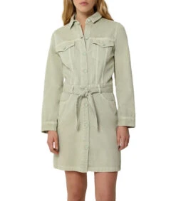 Scalpers Vestido Corto Verde Manga Larga Mujer