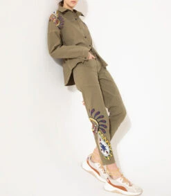 Camisa Con Bordados De Manga Larga Mujer -GlamModa Ventas 43076694 x5