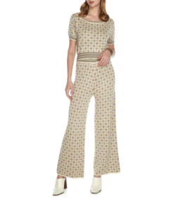 Pantalón Amarillo Monogram Mujer -GlamModa Ventas 43077854 x3