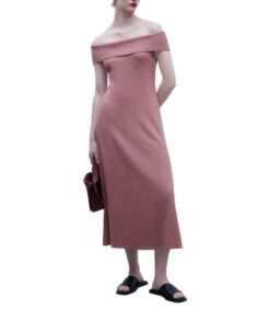 ADOLFO DOMINGUEZ Vestido Largo Rosa Sin Mangas Mujer