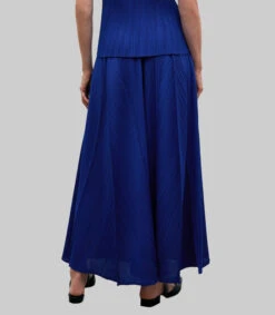 ADOLFO DOMINGUEZ Pantalón Azul Con Líneas Mujer -GlamModa Ventas 43079488 x3