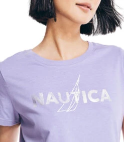 Nautica Playera Azul De Manga Corta Mujer -GlamModa Ventas 43080654 x4