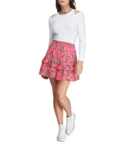 Falda Corta Corte Recto Mujer -GlamModa Ventas 43081558 x3