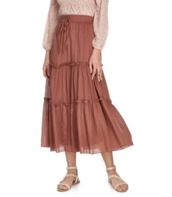 Falda Larga De Corte A Mujer