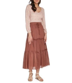 Falda Larga De Corte A Mujer -GlamModa Ventas 43081612 x3