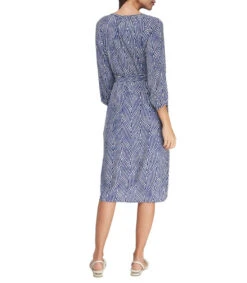 Vestido Midi Manga 3,4 Estampado Mujer -GlamModa Ventas 43082295 x2