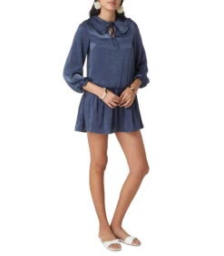 Vestido Mini De Manga Larga Mujer -GlamModa Ventas 43084050 x3