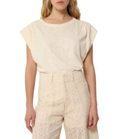 Scalpers Playera Manga Corta Flame Trim Mujer