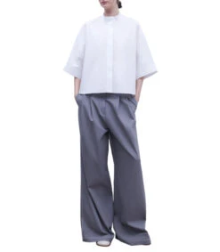 ADOLFO DOMINGUEZ Camisa Blanca Cuello Mao Manga 3,4 Mujer -GlamModa Ventas 43085550 x3