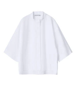 ADOLFO DOMINGUEZ Camisa Blanca Cuello Mao Manga 3,4 Mujer -GlamModa Ventas 43085550 x5