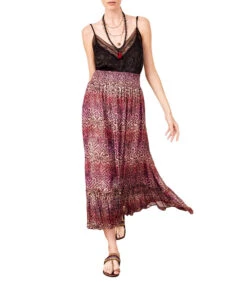 Falda Midi De Corte "A" Con Estampado Fantasía Mujer -GlamModa Ventas 43086608 x3