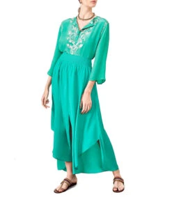 Falda Midi De Corte "A" Asimétrica Mujer -GlamModa Ventas 43086620 x3