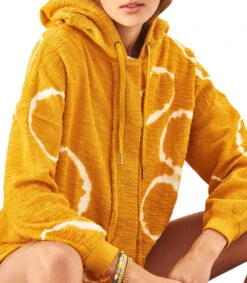 Sudadera Amarillo Con Capucha Mujer -GlamModa Ventas 43086712 x3