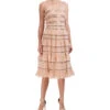 BCBGMAXAZRIA Vestido De Noche Midi Rosa Con Volantes Mujer -GlamModa Ventas 43089682 x1