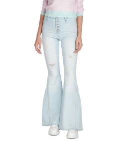 Jeans Acampanado Azul Mujer