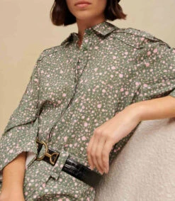 Maje Camisa Con Flores Manga 7,8 Mujer -GlamModa Ventas 43091232 x5