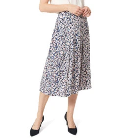 Falda Midi De Corte Recto Con Estampado Floral Mujer