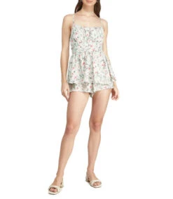 Romper Anudable Con Estampado Floral Mujer
