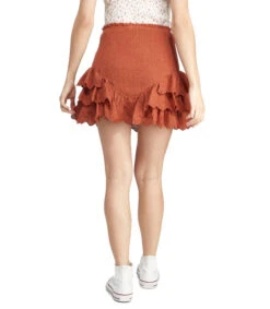 Falda Corta De Corte A Con Detalle De Frunce Mujer -GlamModa Ventas 43111073 x2