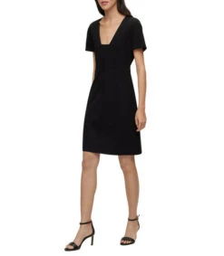 Boss Vestido De Manga Corta Slim Fit Con Detalles De Costuras Mujer -GlamModa Ventas 43114163 x2