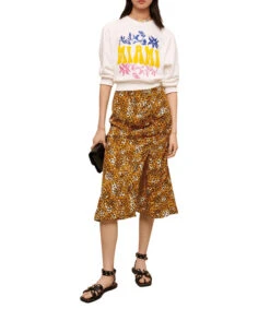 Maje Falda Midi De Corte Recto Con Animal Print Mujer -GlamModa Ventas 43115527 x3