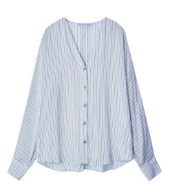 ADOLFO DOMINGUEZ Camisa Con Rayas Manga Larga Mujer -GlamModa Ventas 43117142 x5