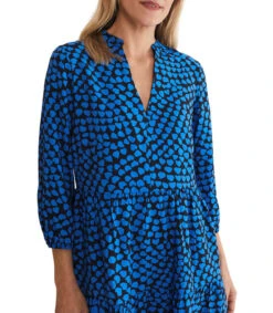 Vestido Midi Con Corazones De Manga 3,4 Kesia Mujer -GlamModa Ventas 43122253 x4