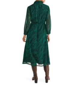 Vestido Midi Camisero De Manga 7,8 Tana Swirl Mujer -GlamModa Ventas 43122397 x2