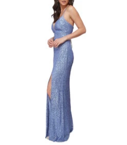 Vestido De Fiesta Largo Sin Mangas Con Lentejuelas Mujer -GlamModa Ventas 43123438 x3