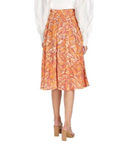 Falda Midi De Corte A Estampada Mujer -GlamModa Ventas 43129146 x2