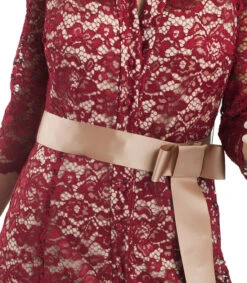 Vestido Camisero Midi Calado Mujer -GlamModa Ventas 43134624 x4