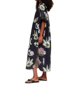 Vestido Camisero Midi Con Estampado Coral Mujer -GlamModa Ventas 43142763 x3