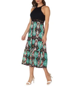 Springfield Vestido Midi Estampado Mujer -GlamModa Ventas 43150237 x3