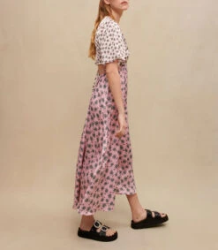 Maje Vestido Midi Con Manga 3,4 Y Flores Mujer 10 Maje Vestido Midi Con Manga 3,4 Y Flores Mujer -GlamModa Ventas 43152617 x4