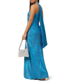 Maxi Vestido De Fiesta Azul Irregular Mujer -GlamModa Ventas 43154751 x3