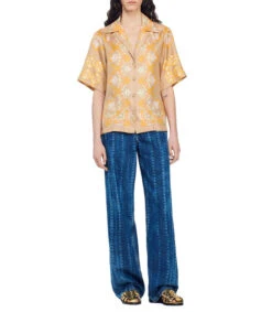 Sandro Camisa Tribal Manga Corta Mujer -GlamModa Ventas 43157500 x3