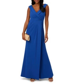 Adrianna Papell Maxi Vestido De Fiesta Azul Mujer -GlamModa Ventas 43157699 x3