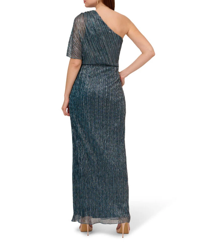 Adrianna Papell Vestido Formal Largo De Una Manga Corta Mujer 4 Adrianna Papell Vestido Formal Largo De Una Manga Corta Mujer - Imagen 2