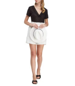 Playera Cuello V Y Manga Corta Lisa Mujer -GlamModa Ventas 43163650 x3