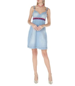 Vestido Mini De Mezclilla Mujer