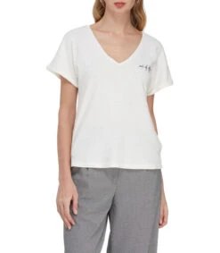 Maison Labiche Playera Out Of Office De Manga Corta Lisa Mujer