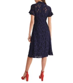 Vestido Formal Midi Con Calado Mujer -GlamModa Ventas 43169211 x2