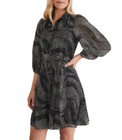 Vestido Corto Con Líneas Miriam Mujer -GlamModa Ventas 43169234 x3