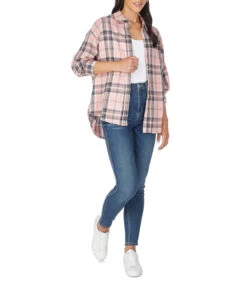 Camisa Con Cuadros Manga Larga Mujer -GlamModa Ventas 43169436 x3