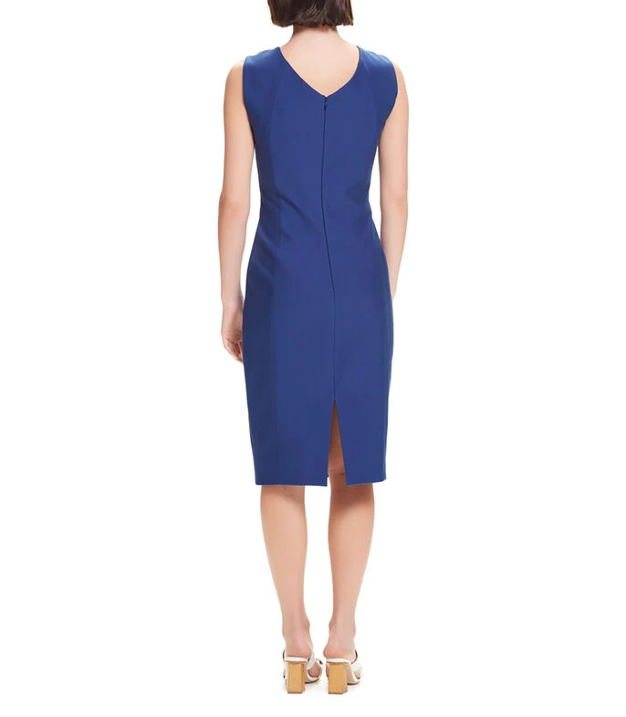 Vestido Entallado Escote V Mujer 4 Vestido Entallado Escote V Mujer - Imagen 2