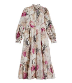 Ted Baker Vestido Midi Manga Larga Floral Mujer -GlamModa Ventas 43176403 x4