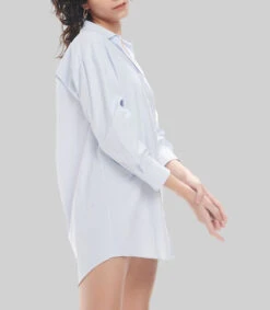 Camisa De Rayas Con Manga Larga Mujer -GlamModa Ventas 43179703 x3