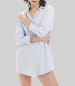 Camisa De Rayas Con Manga Larga Mujer -GlamModa Ventas 43179703 x4