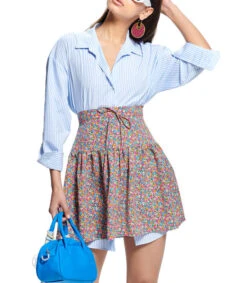 Falda Corta Flores Mujer -GlamModa Ventas 43180525 x4