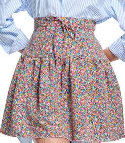 Falda Corta Flores Mujer -GlamModa Ventas 43180525 x5